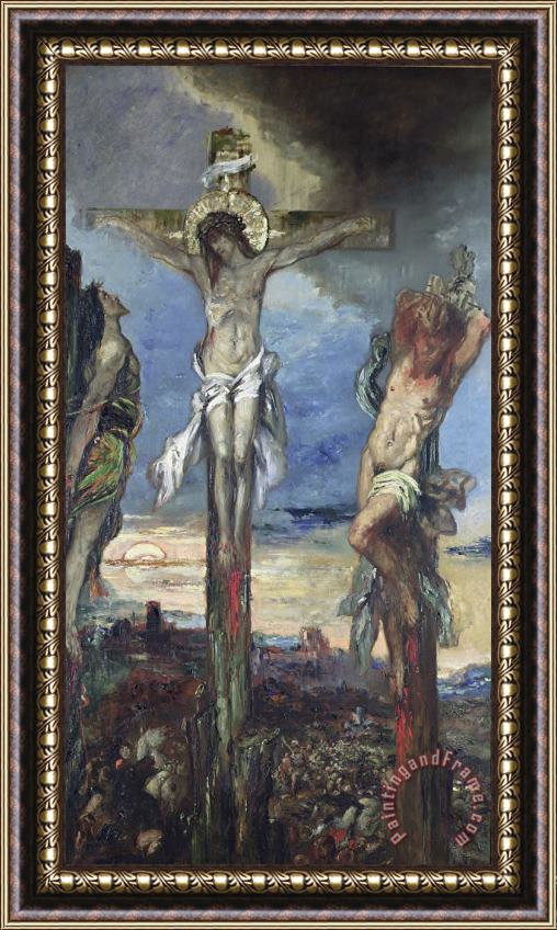 Gustave Moreau Christ between the Two Thieves Framed Print