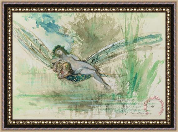 Gustave Moreau Dragonfly Framed Painting
