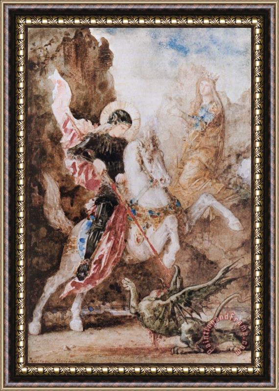 Gustave Moreau St. George Framed Painting