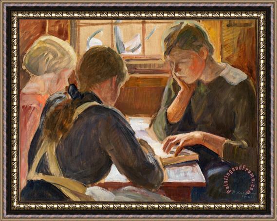 Halonen, Pekka Children Reading Framed Print