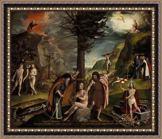 Hans Holbein the Younger An Allegory of The Old And New Testaments Framed Print
