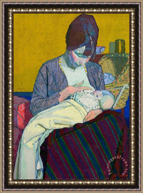 Harold Gilman Mother And Child Framed Painting