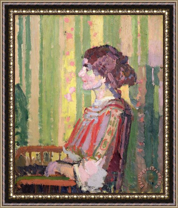 Harold Gilman Mrs Robert Bevan Framed Painting