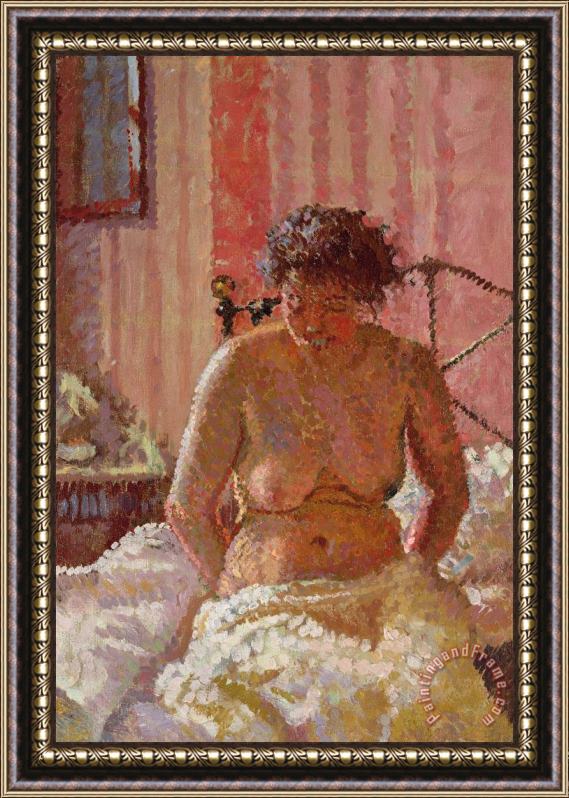 Harold Gilman Nude in an Interior Framed Painting
