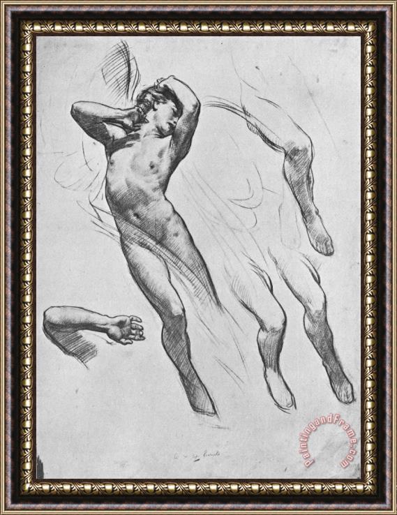 Harold Speed Study for The Figure of Love in Love Leaving Psyche Framed Painting