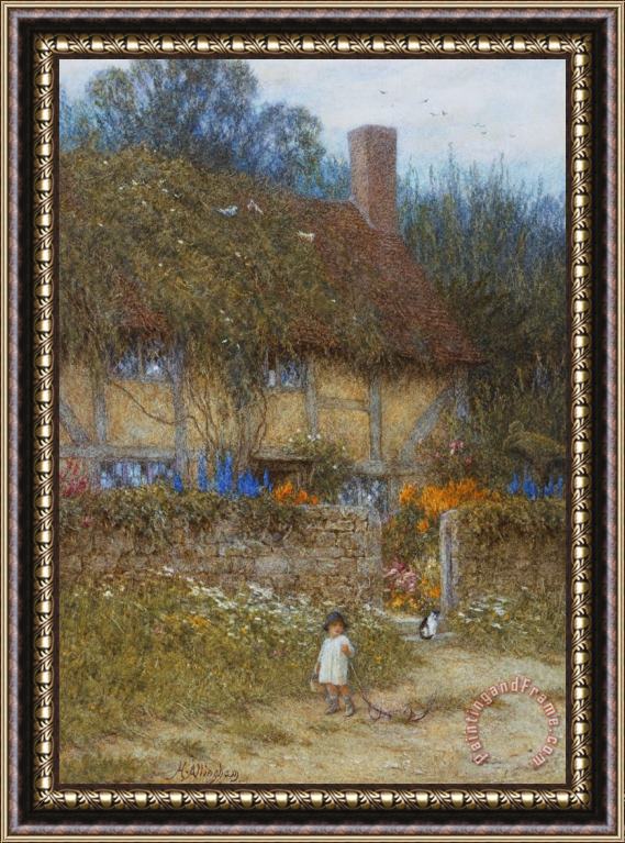 Helen Allingham A Cottage near Godalming Surrey Framed Painting