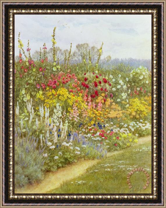Helen Allingham A Herbaceous Border Framed Painting