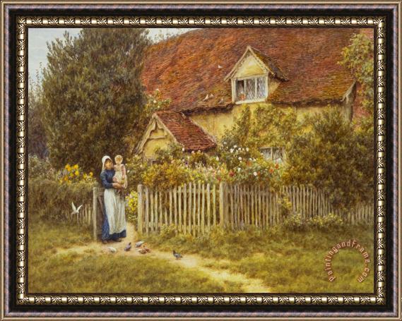 Helen Allingham East End Farm Moss Lane Pinner Framed Painting