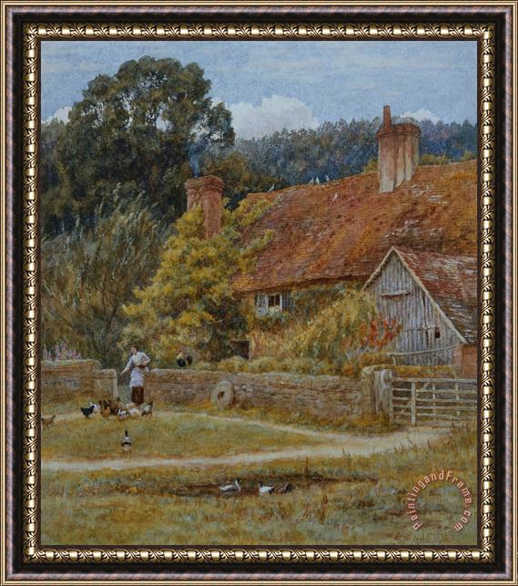 Helen Allingham Netley Farm Shere Surrey Framed Painting