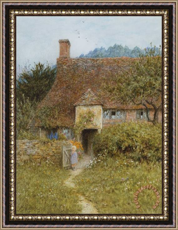 Helen Allingham Old Cottage Witley Framed Painting
