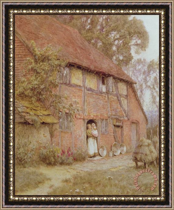Helen Allingham The Cottage with Beehives Framed Painting