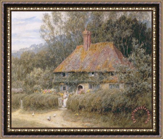 Helen Allingham Valewood Farm under Blackwood Surrey Framed Painting