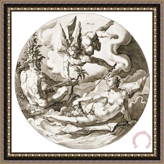 Hendrick Goltzius Day III Framed Painting