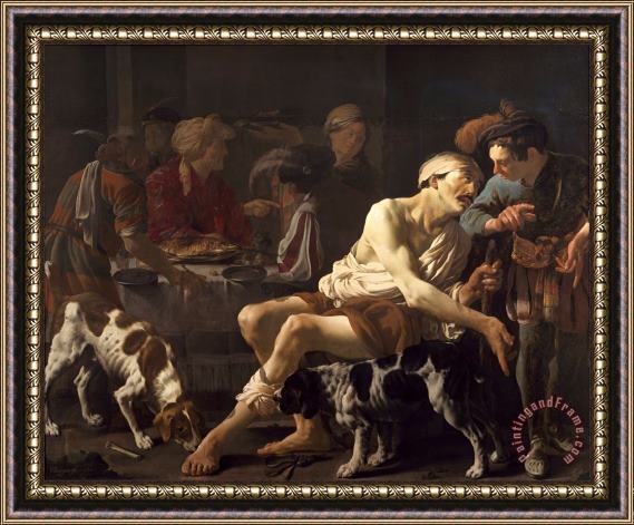 Hendrick Ter Brugghen The Rich Man And The Poor Lazarus Framed Painting