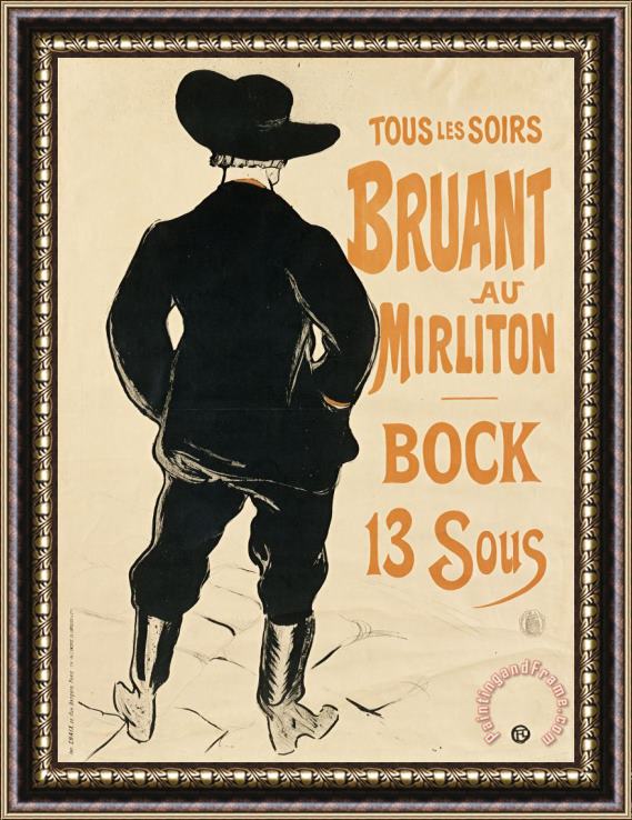 Henri de Toulouse-Lautrec Aristide Bruant Framed Print