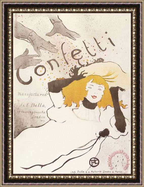 Henri de Toulouse-Lautrec Confetti Framed Print