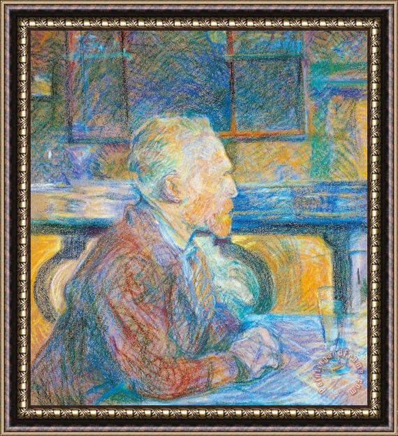 Henri de Toulouse-Lautrec Portrait Of Vincent Van Gogh Framed Painting