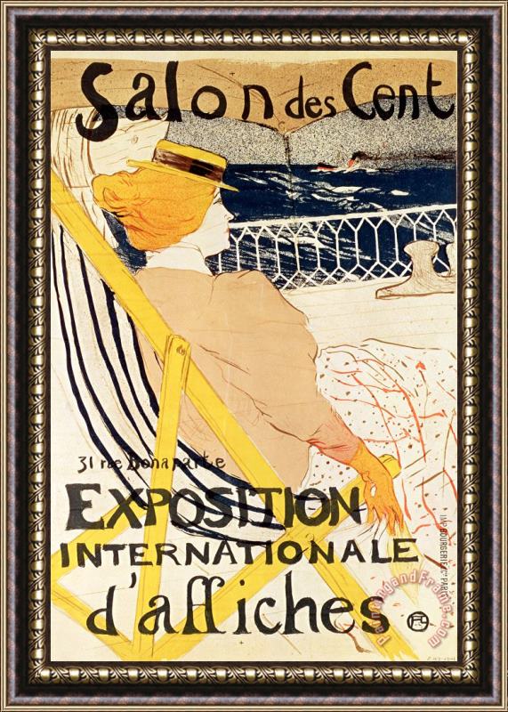 Henri de Toulouse-Lautrec Poster advertising the Exposition Internationale dAffiches Paris Framed Painting