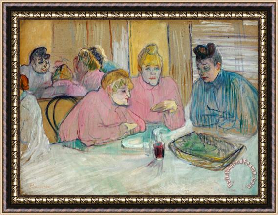 Henri de Toulouse-Lautrec The Ladies in The Dining Room Framed Print