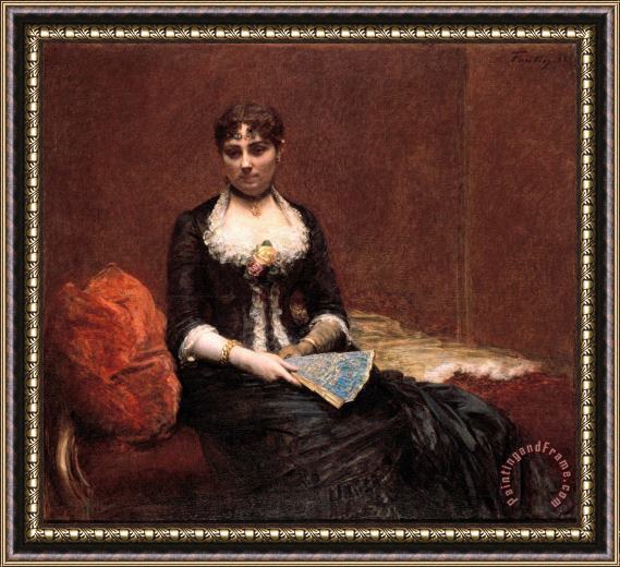 Henri Fantin Latour Portrait of Madame Leon Maitre Framed Painting