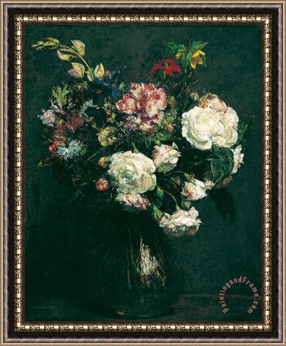 Henri Fantin Latour Vase of Flowers Framed Painting