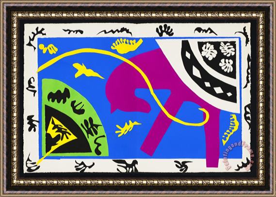 Henri Matisse Horse, Rider, And Clown, Plate V From The Illustrated Book “jazz, 1947” Framed Print