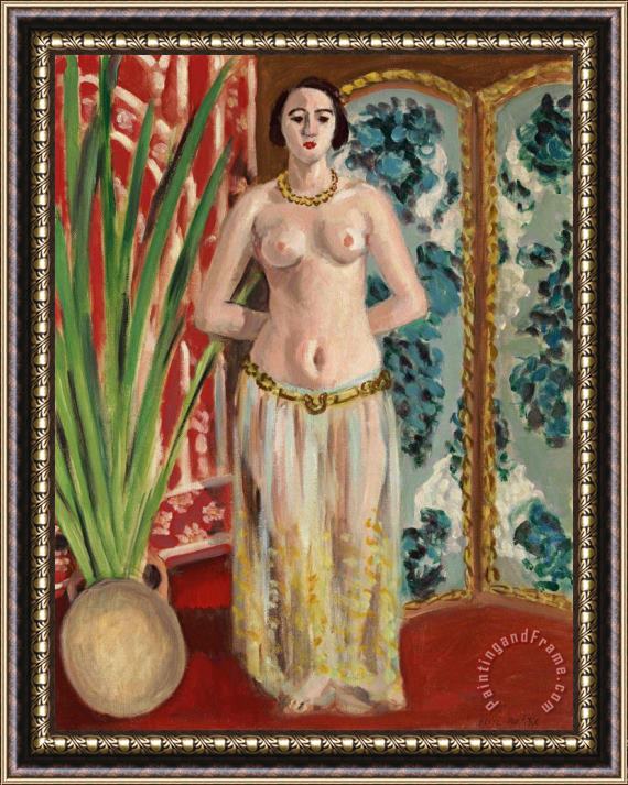 Henri Matisse Odalisque, Mains Dans Le Dos Framed Painting