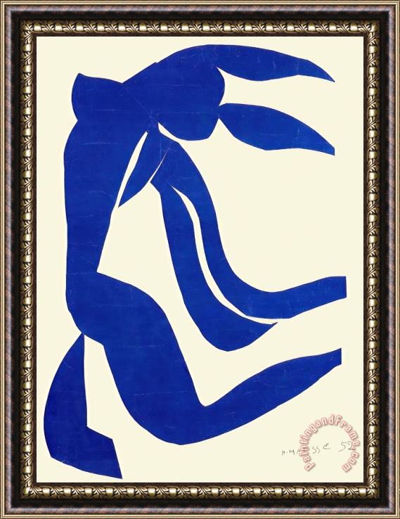 Henri Matisse The Flowing Hair 1952 Framed Print