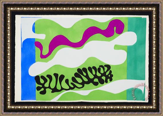 Henri Matisse The Lagoon, Plate Xviii From The Illustrated Book “jazz, 1947” Framed Painting