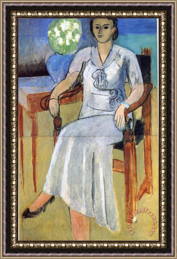 Henri Matisse Woman with a White Dress 1934 Framed Painting