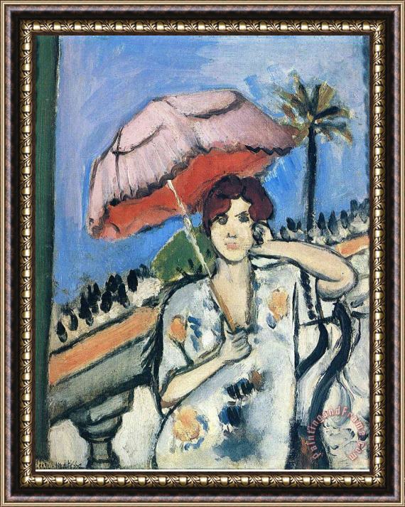 Henri Matisse Woman with Umbrella Framed Painting