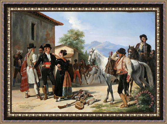 Henri Pierre Leon Pharamond Blanchard The Smugglers Framed Painting
