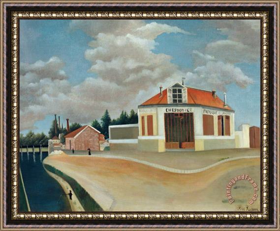 Henri Rousseau The Chair Factory At Alfortville Framed Print