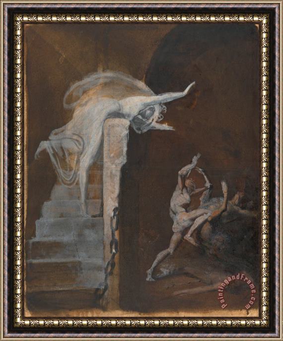 Henry Fuseli Ariadne Watching The Struggle of Theseus with The Minotaur Framed Print