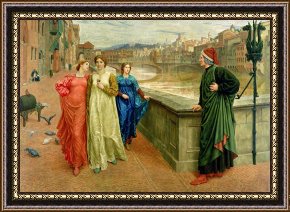 Henry Holiday Dante and Beatrice Framed Print for sale