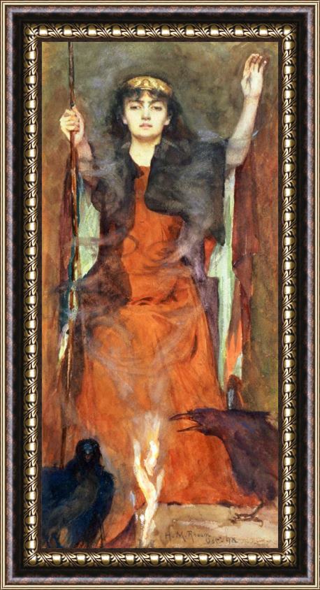 Henry Meynell Rheam The Sorceress Framed Print