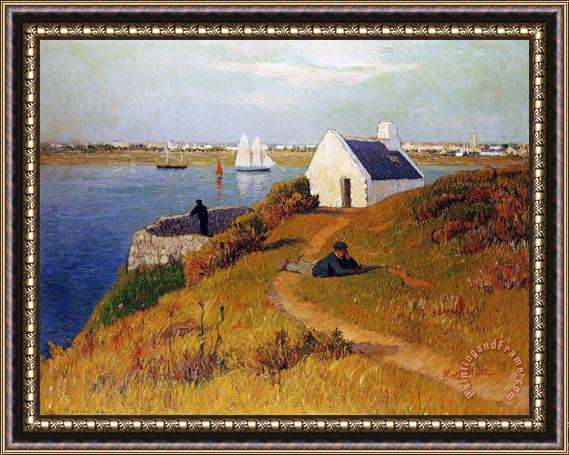 Henry Moret View of Lorient in Brittany Framed Painting