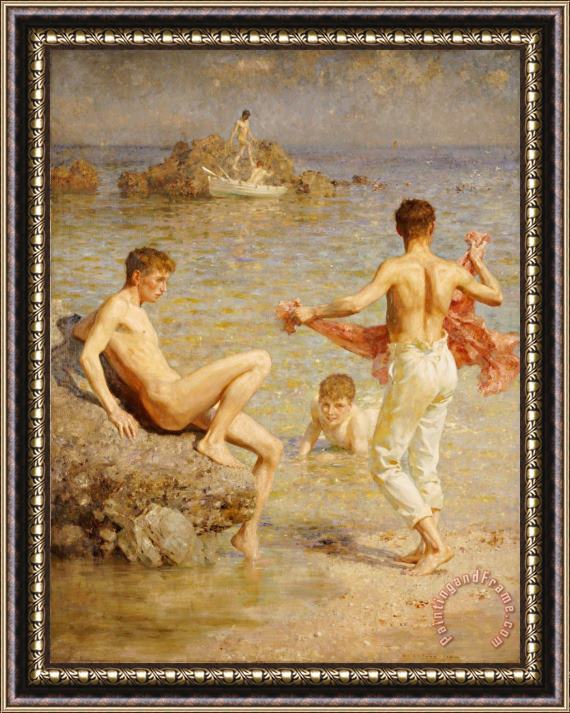 Henry Scott Tuke Gleaming Waters Framed Painting