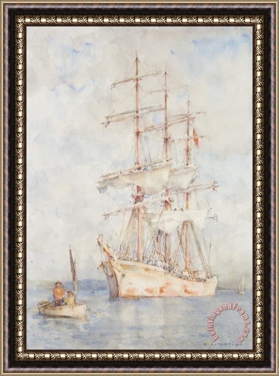Henry Scott Tuke The White Ship Framed Print