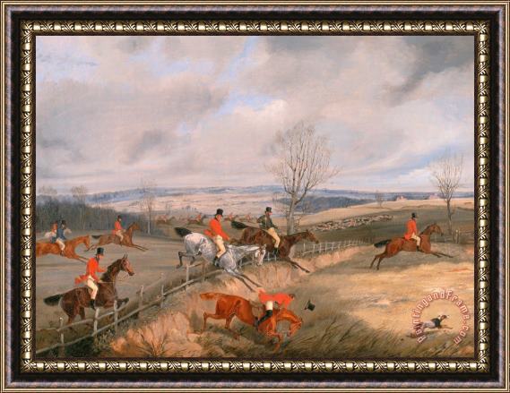Henry Thomas Alken Hunting Scene Drawing The Cover Framed Print