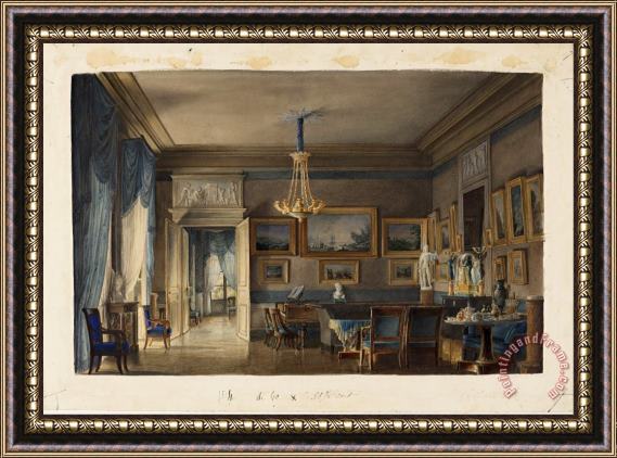 Hilaire Thierry A Salon in The Empire Taste Framed Painting