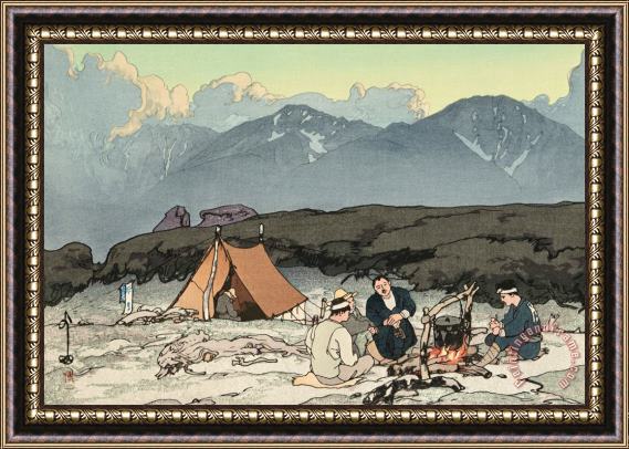 Hiroshi Yoshida Kita And Mano Mountains (kita Dake to Mano Dake), From The Series Southern Japanese Alps (nihon Minami Arupusu Shu) Framed Painting