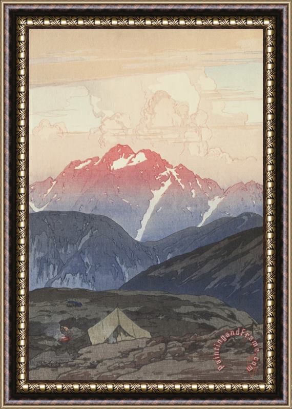 Hiroshi Yoshida Morning on Tsurugi Mountain (tsurugi Yama No Asa), From The Japanese Mountain Series Framed Print