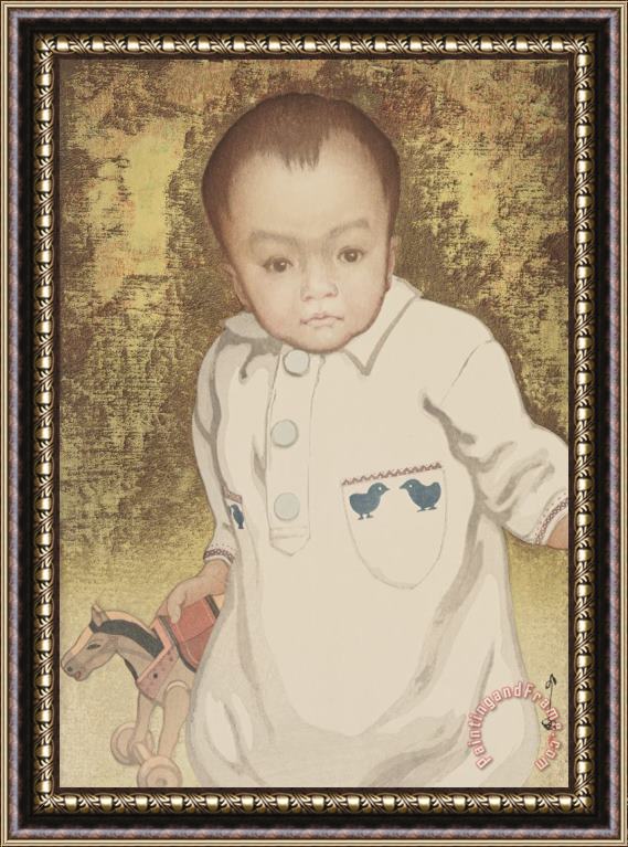 Hiroshi Yoshida Portrait of a Boy (kodomo) Framed Painting