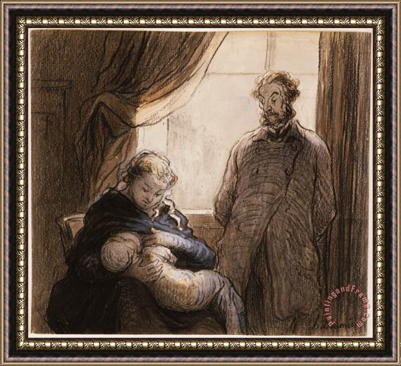 Honore Daumier The Family Framed Print