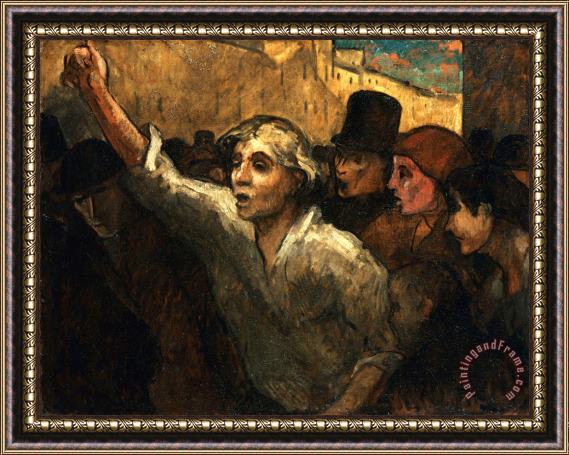 Honore Daumier The Uprising (l'emeute) Framed Print