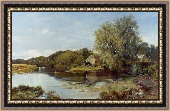 Horatio McCulloch At Milton Mill on the River Irvine Framed Print