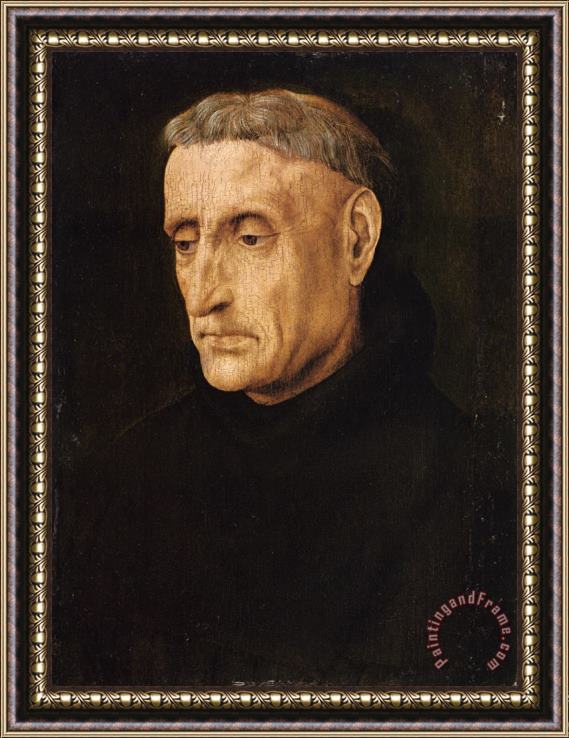 Hugo van der Goes Portrait of a Benedictine Monk Framed Painting