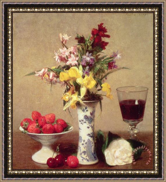 Ignace Henri Jean Fantin-Latour Engagement Bouquet Framed Painting