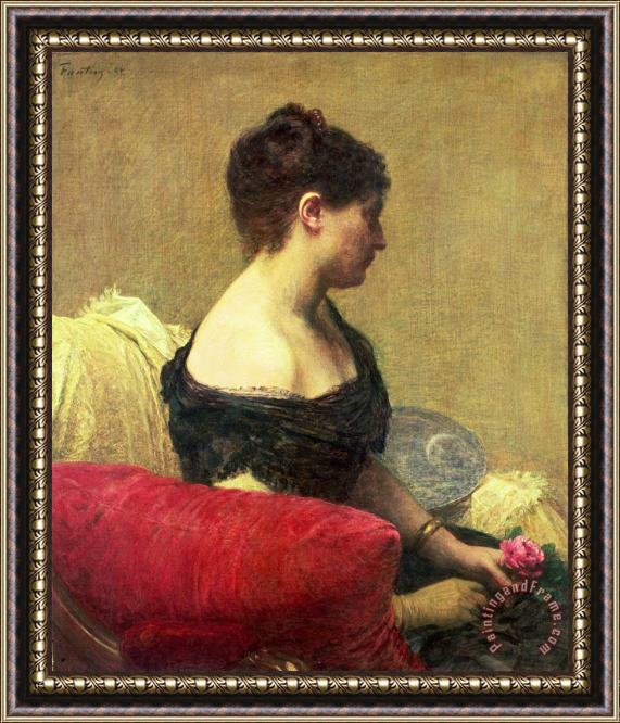 Ignace Henri Jean Fantin-Latour Portrait of Madame Maitre Framed Painting